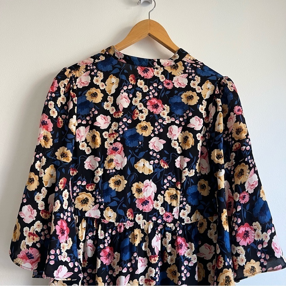 byTiMo Vintage Drape Mini Dress in Flora Black - Picture 13 of 16